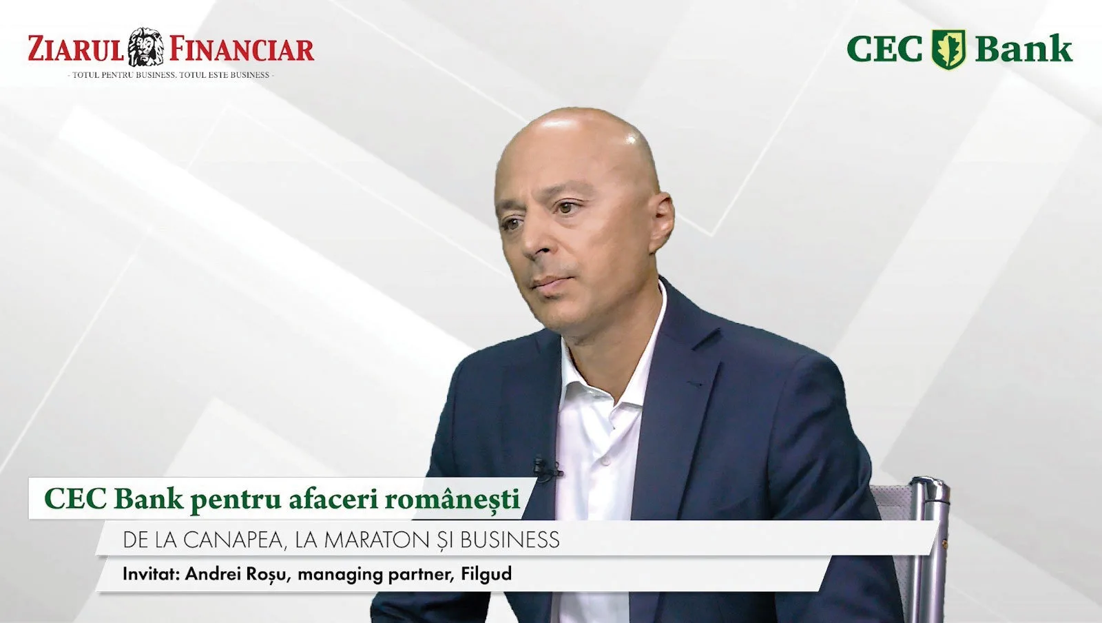 Andrei Roșu discută despre extinderea afacerii Filgud în domeniul alimentelor vegetale.