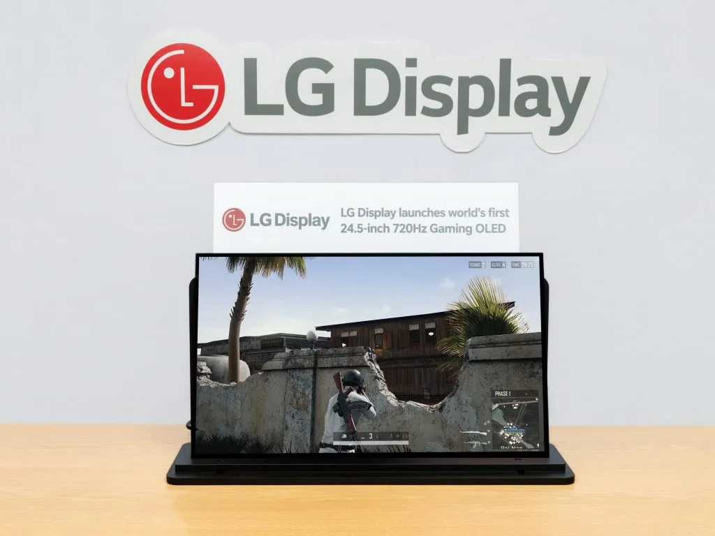 Panou OLED de 24,5 inci pentru jocuri, cu rată de reîmprospătare de 720Hz.