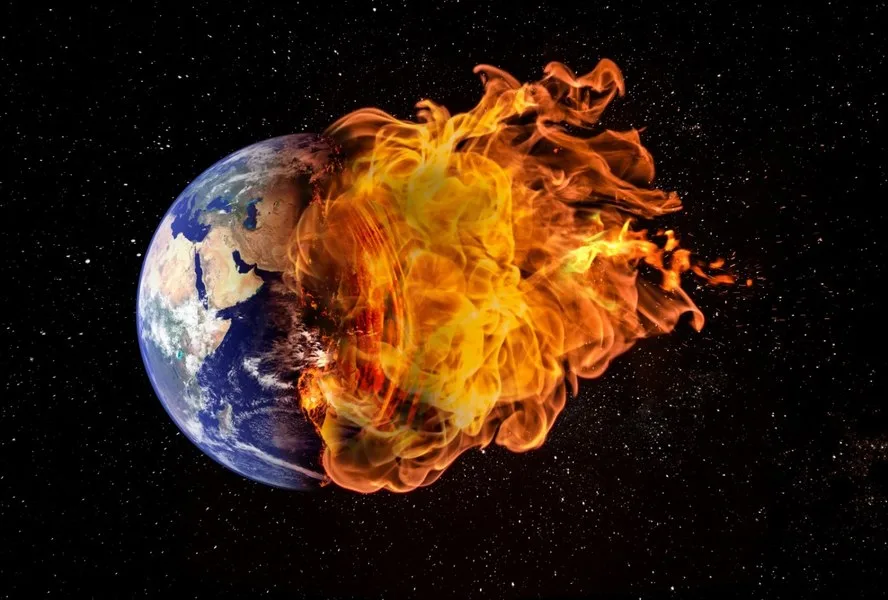 Pământul afectat de schimbări climatice și consum excesiv de resurse.