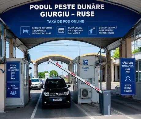 Restricții de trafic pe Podul Prieteniei Giurgiu–Ruse în iulie.