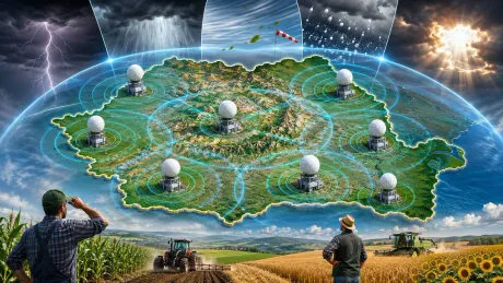 Noua rețea de radare îmbunătățește prognoza vremii pentru agricultură.