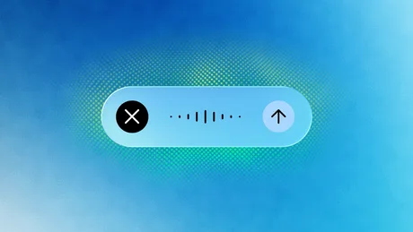Interfața aplicației Gemini pentru dictare vocală pe macOS.
