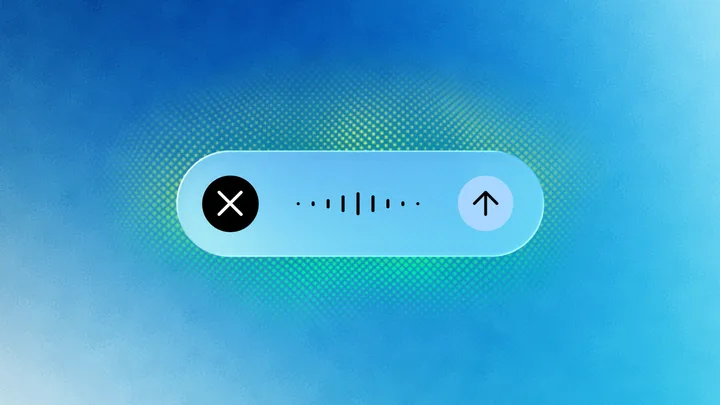 Interfața aplicației Gemini pentru dictare vocală pe macOS.