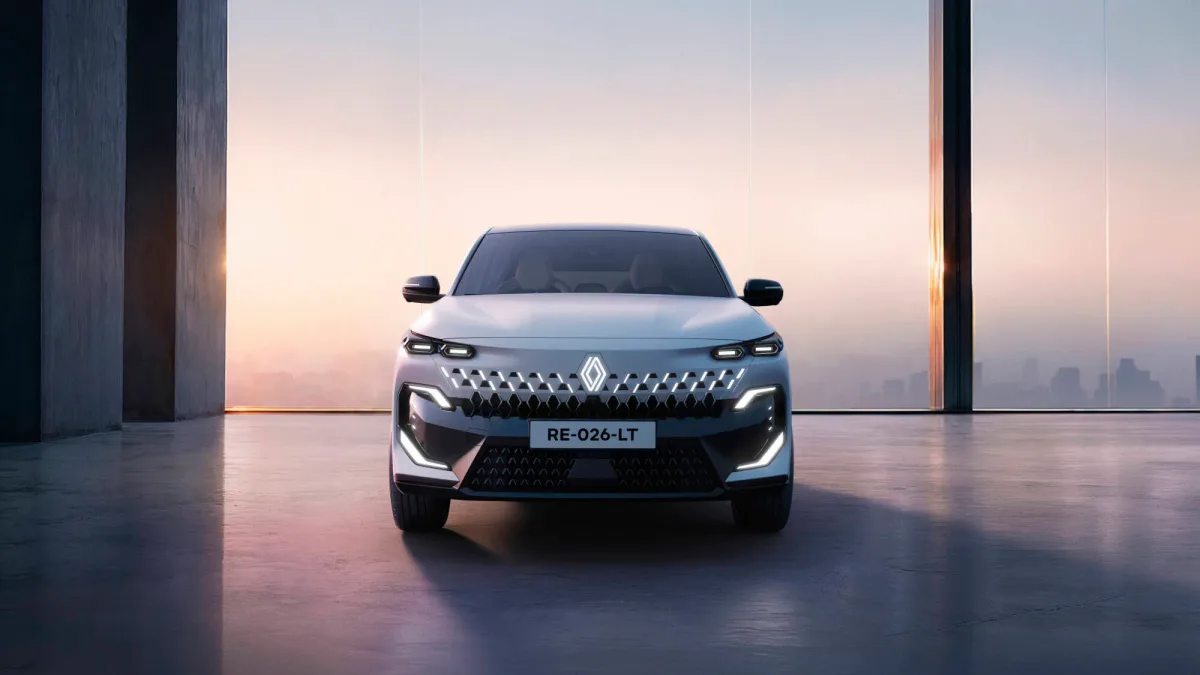 Fața noului Renault Filante cu grilă iluminată