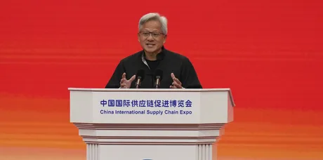 Un vorbitor la un eveniment despre tehnologie în China.