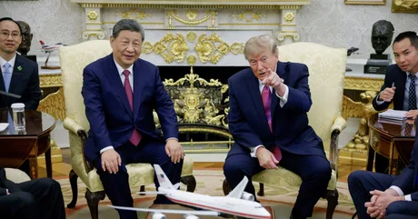 Trump și Xi discutând despre sprijinul chinez pentru Iran.