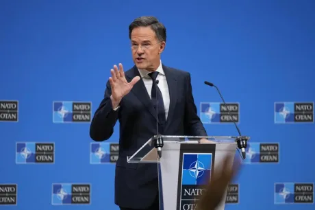 Mark Rutte vorbește despre cheltuielile de apărare la NATO.
