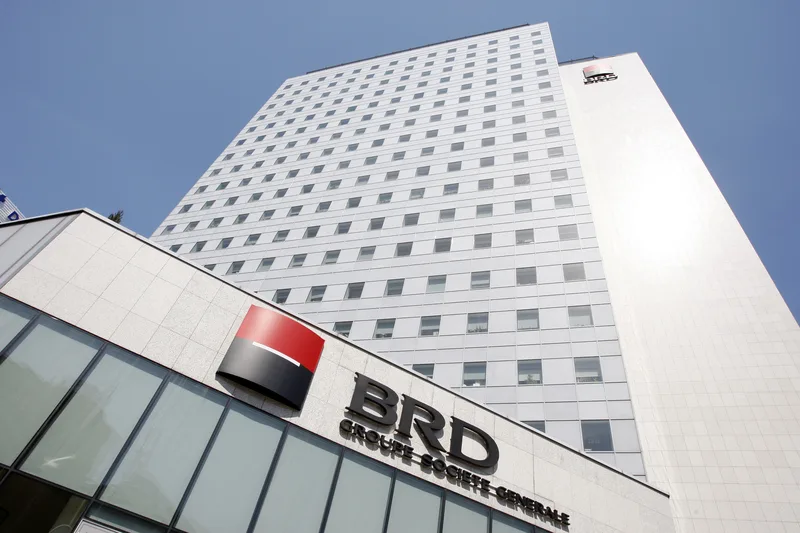 Clădirea BRD, simbol al inovației în plăți digitale.