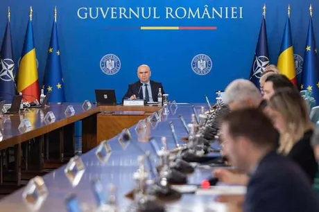Reuniune a guvernului României cu miniștri și lideri politici.
