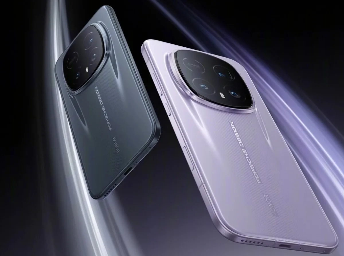 Aspectul frontal al telefonului Magic8 RSR Porsche Design.