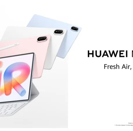 Tableta MatePad Air 2026 cu design modern și culori pastel.