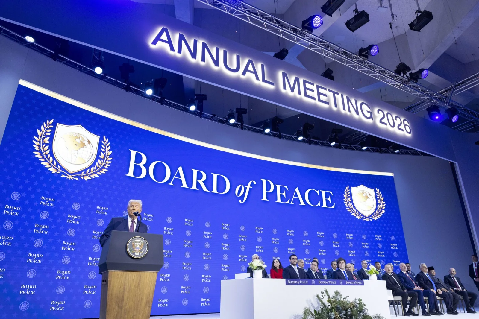 Donald Trump vorbește despre inițiativa Consiliului pentru Pace la Davos.