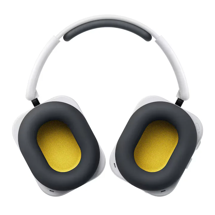 Căști over-ear galbene cu design modern și confort sporit.