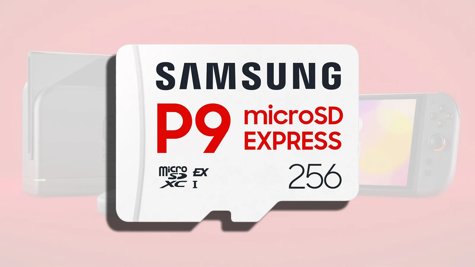 Card microSD Express Samsung P9 de 256GB, cu viteze de până la 800MB/s.