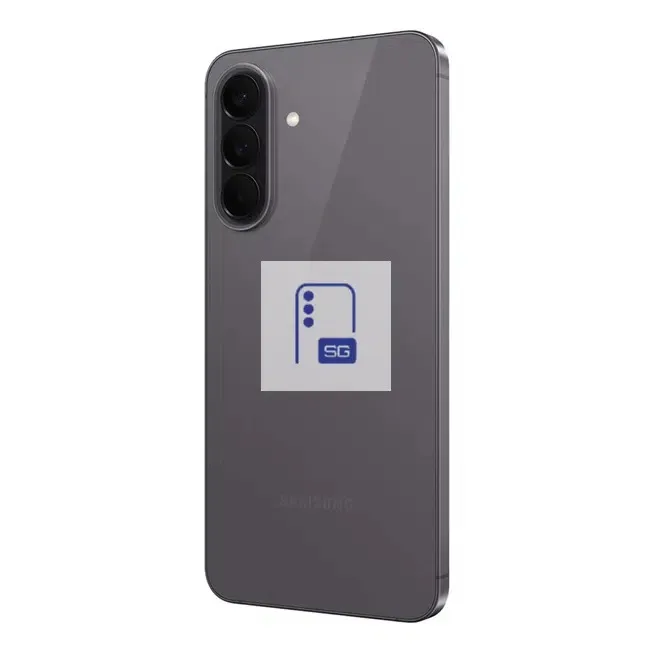 Spatele Galaxy A57 cu camere verticale.