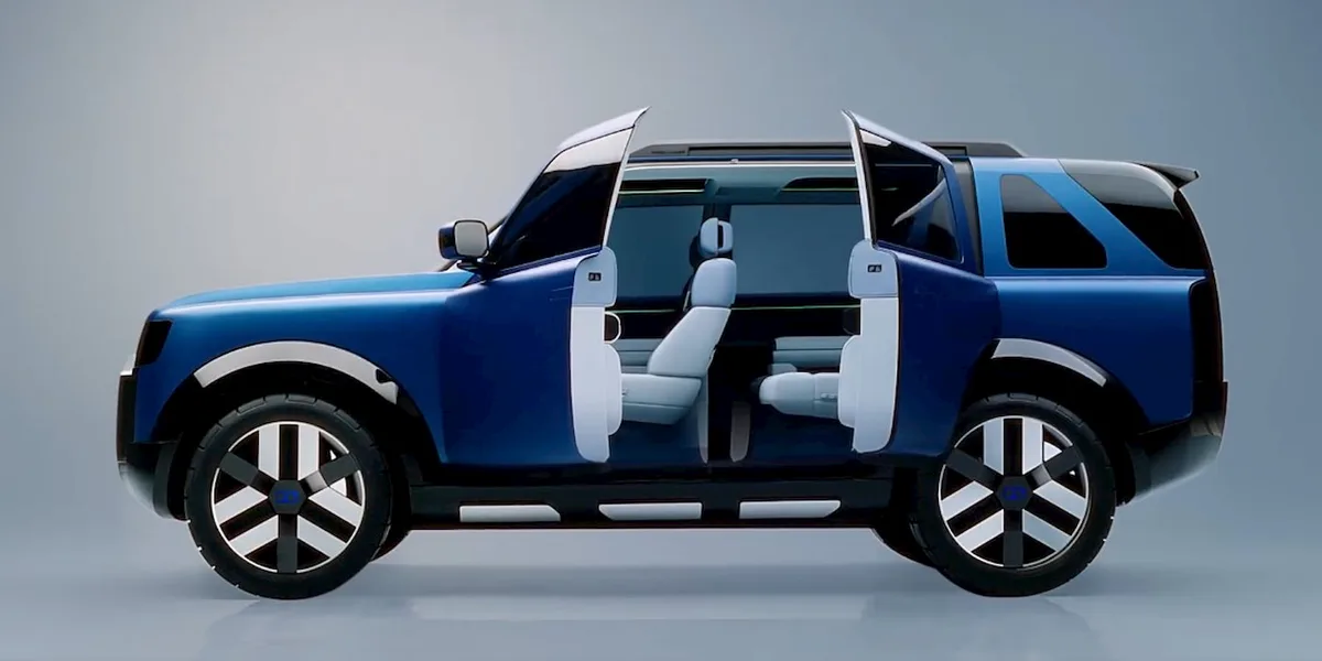 Design modern al SUV-ului Freelander electric prezentat în China.