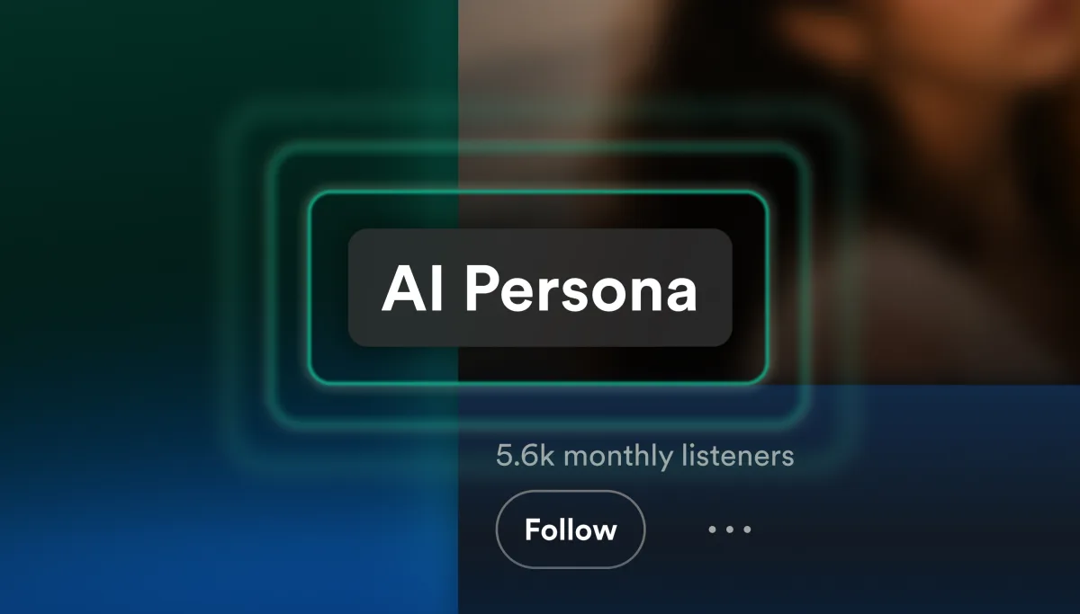 Insigna care indică un artist generat de inteligență artificială pe Spotify.