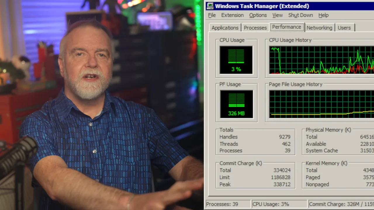 Dave Plummer discută despre eficiența Task Manager-ului din anii '90.