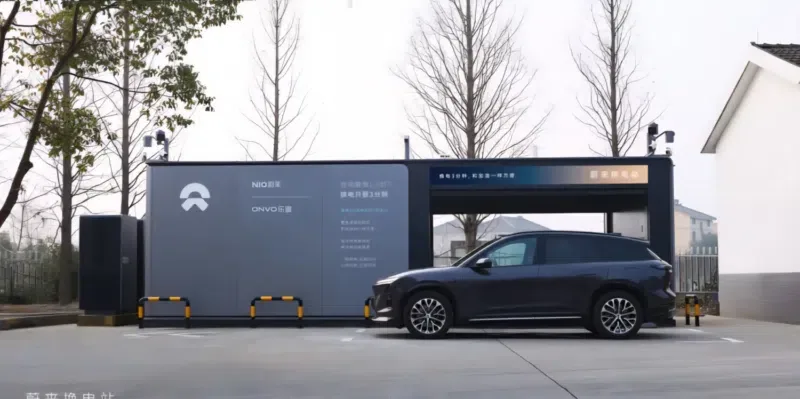 Stație de schimbare a bateriilor pentru vehicule electrice Nio.