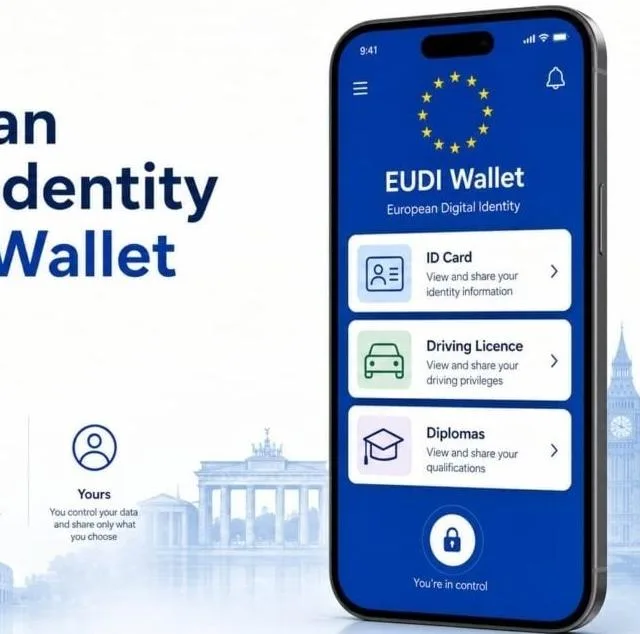 Aplicația EUDI Wallet pentru gestionarea identității digitale pe telefon.