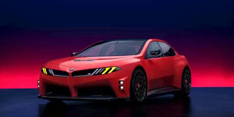 Conceptul electric BMW M Neue Klasse, cu design agresiv și tehnologie avansată.