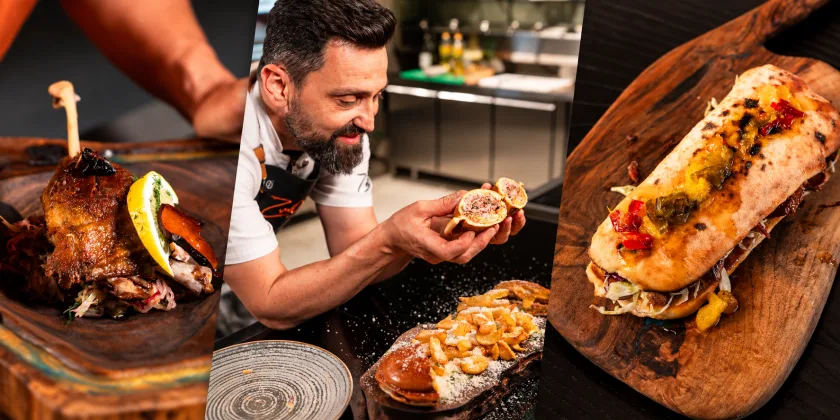 Preparatele delicioase servite la restaurantul Zmoke din București.