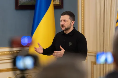 Zelenski discută despre negocierile de pace între Ucraina și Rusia.