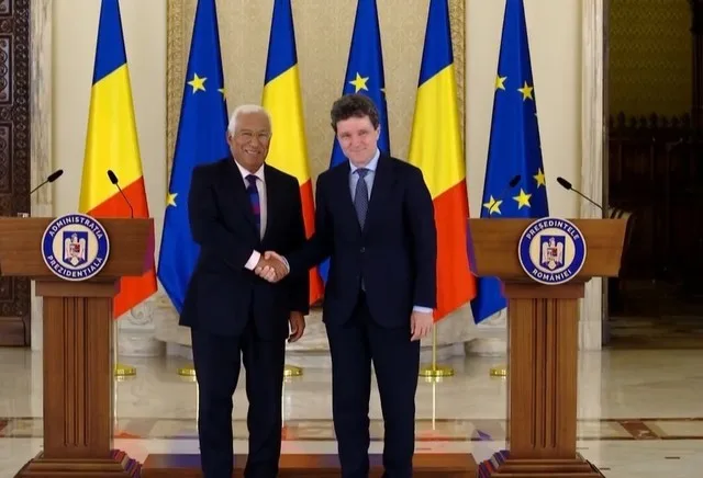 Întâlnire oficială între António Costa și Nicușor Dan la Palatul Cotroceni.