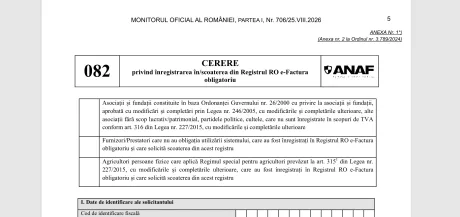 Modificări recente ale formularului 082 pentru fermierii persoane fizice