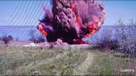 Explozie provocată de drona Geran 2 în Galați.