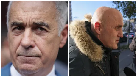 Călin Georgescu și Horațiu Potra în fața instanței, așteptând verdictul.