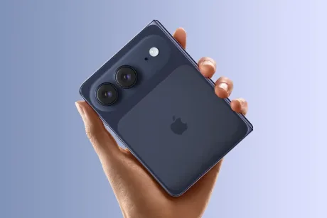Un smartphone pliabil cu un design elegant și camere duale.
