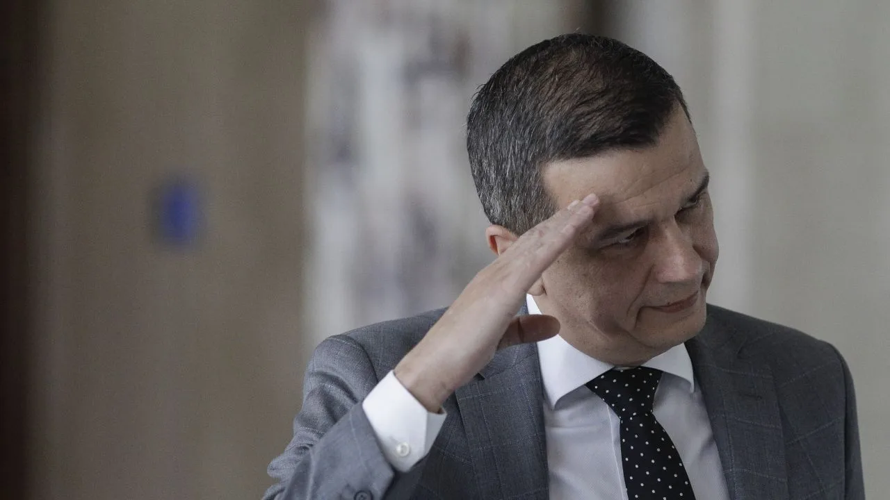 Sorin Grindeanu, lider PSD, în timpul unei declarații publice.