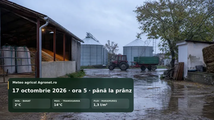 Ploi și rafale de vânt în Moldova, afectând lucrările agricole.