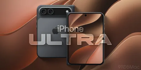 Concept de smartphone pliabil Apple, cu un design elegant și modern.