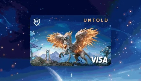 Cardul digital BT Visa UNTOLD cu design inspirat de festivalul UNTOLD 2026.