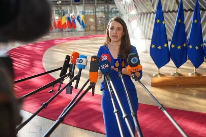 Oana Țoiu vorbește despre securitatea Mării Negre la Bruxelles.