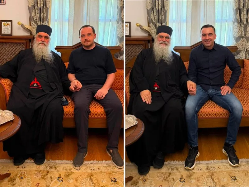 Întâlnire pe Muntele Athos între foști miniștri și un călugăr.