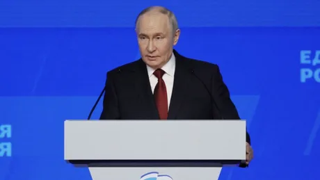 Vladimir Putin vorbește despre securitatea Rusiei în contextul atacurilor ucrainene.