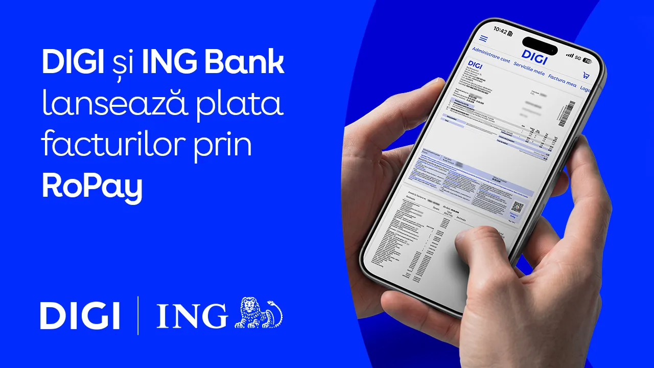 DIGI facilitează plățile rapide prin RoPay, fără comisioane, din aplicațiile bancare.
