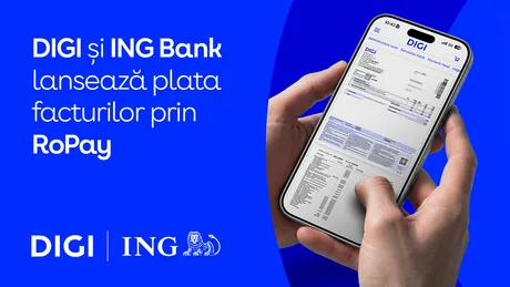 DIGI facilitează plățile rapide prin RoPay, fără comisioane, din aplicațiile bancare.