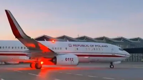 Avion militar polonez pregătit pentru evacuarea cetățenilor din Orientul Mijlociu.