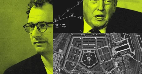 Howard Lutnick și Donald Trump discutând despre reglementările IA.