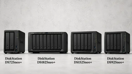 Noua serie DiskStation neo+ oferă opțiuni de stocare flexibile pentru utilizatori.