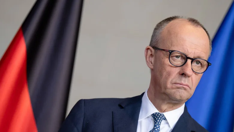 Friedrich Merz, liderul CDU, în timpul unei conferințe de presă.