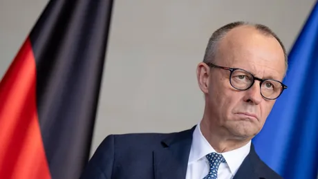 Friedrich Merz, liderul CDU, în timpul unei conferințe de presă.