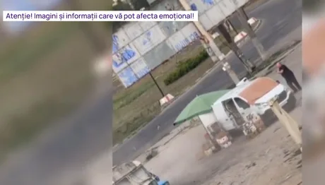 Atac cu dronă asupra unui vânzător în Herson, Ucraina.