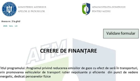 Cerere de finanțare pentru reducerea emisiilor de gaze în transporturi.
