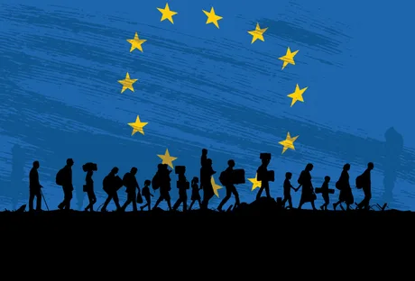 Fluxuri migratorii în Uniunea Europeană, evidențiind România și Luxemburg.
