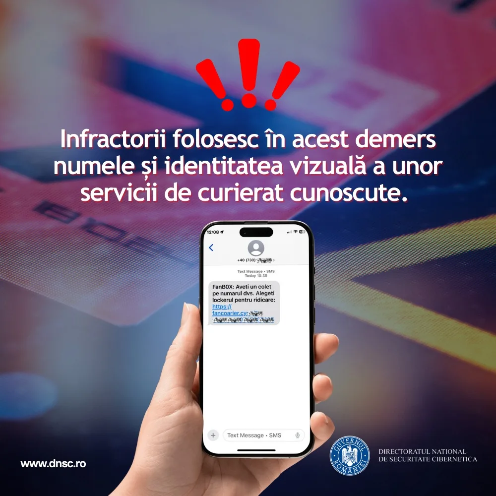 Mesaj SMS de alertă despre fraudele prin WhatsApp și SMS.
